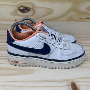 Nike Shoes Boys Size 7Y Air Force 1 Low Gs Swoosh Chain Blue White CK9708-100